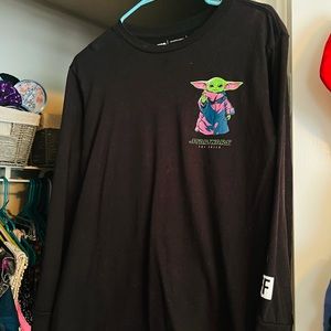 EUC Neff Baby Yoda Long Sleeve